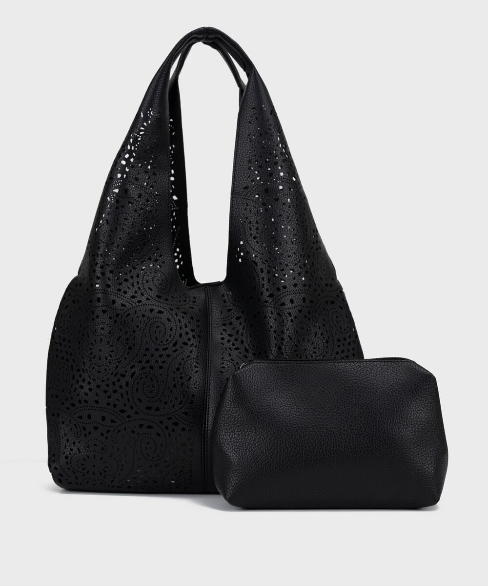 Black Tote Bag — Sapphire