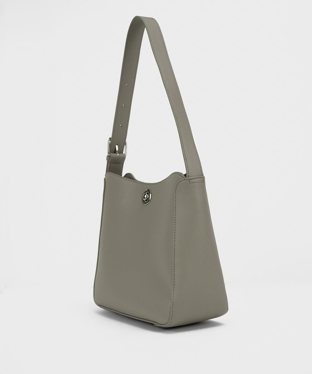Taupe Shoulder Bag — Sapphire view 3