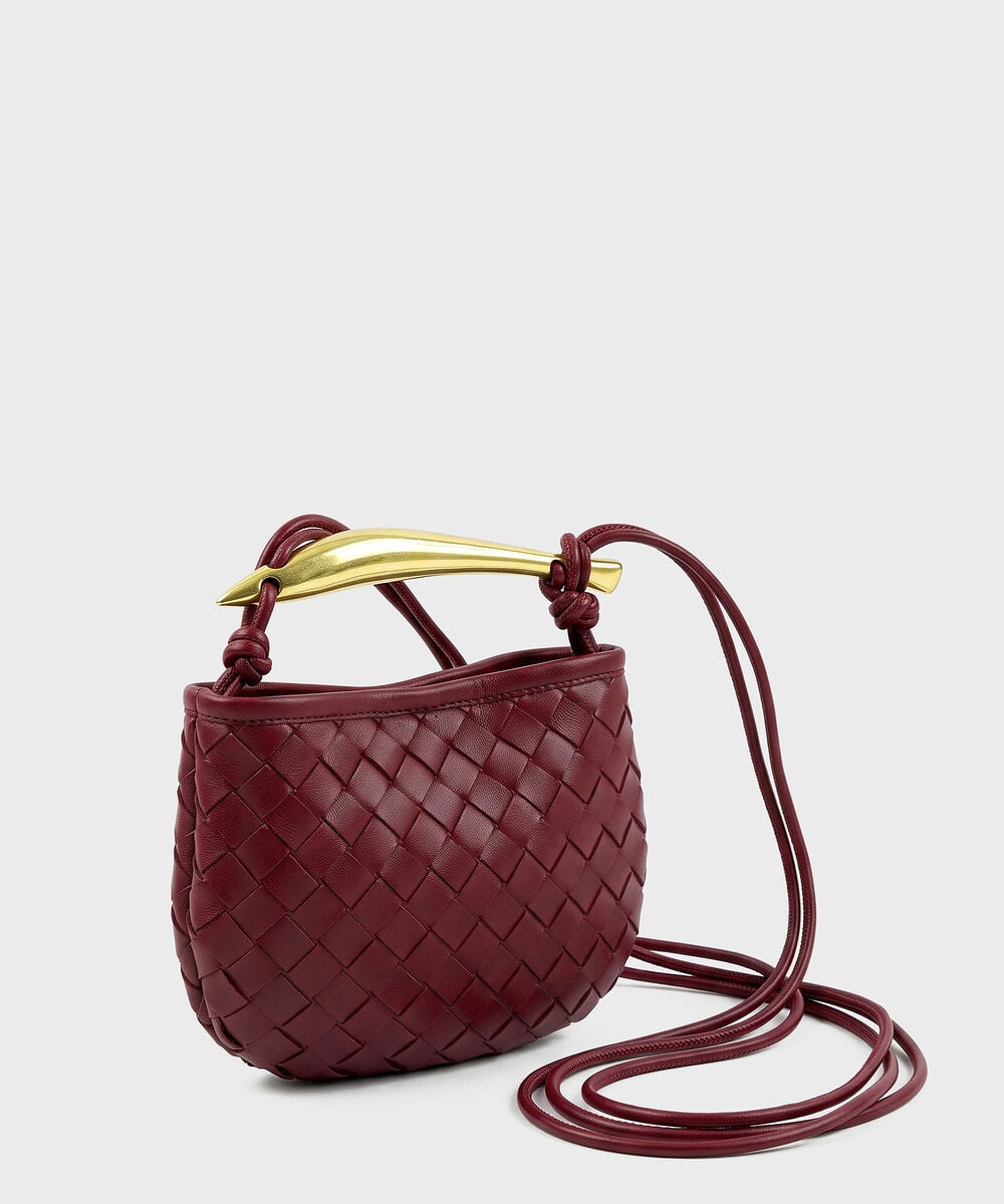 Maroon Crossbody Bag With Top Handle — Sapphire view 3