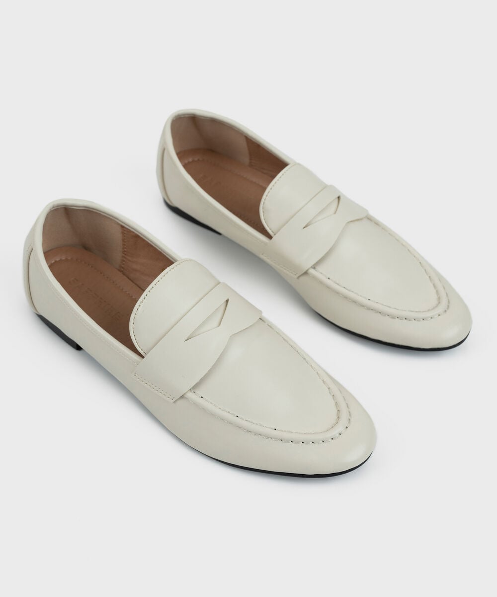 OFF WHITE PENNY LOAFERS — Sapphire