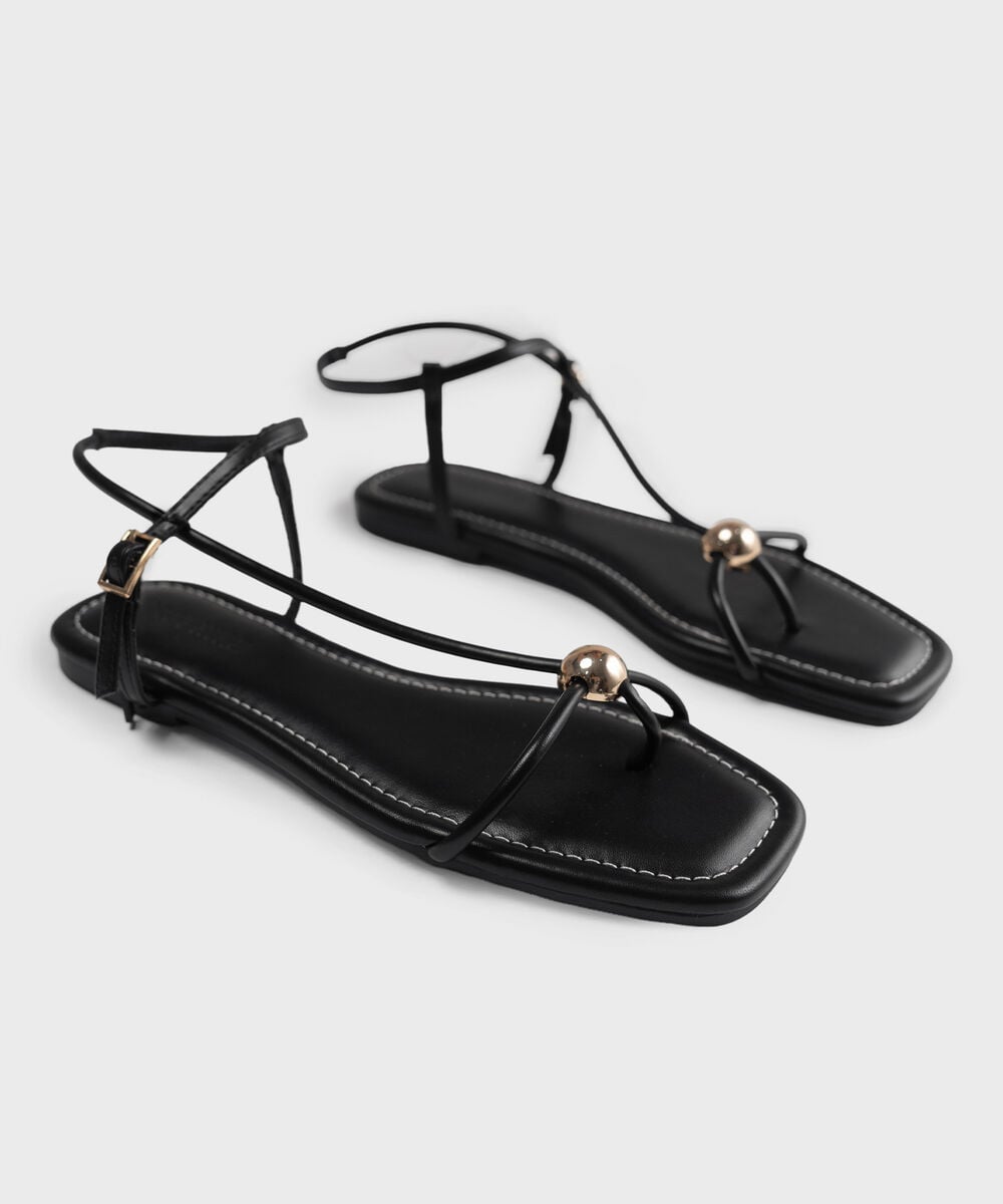 BLACK SANDALS — Sapphire view 3