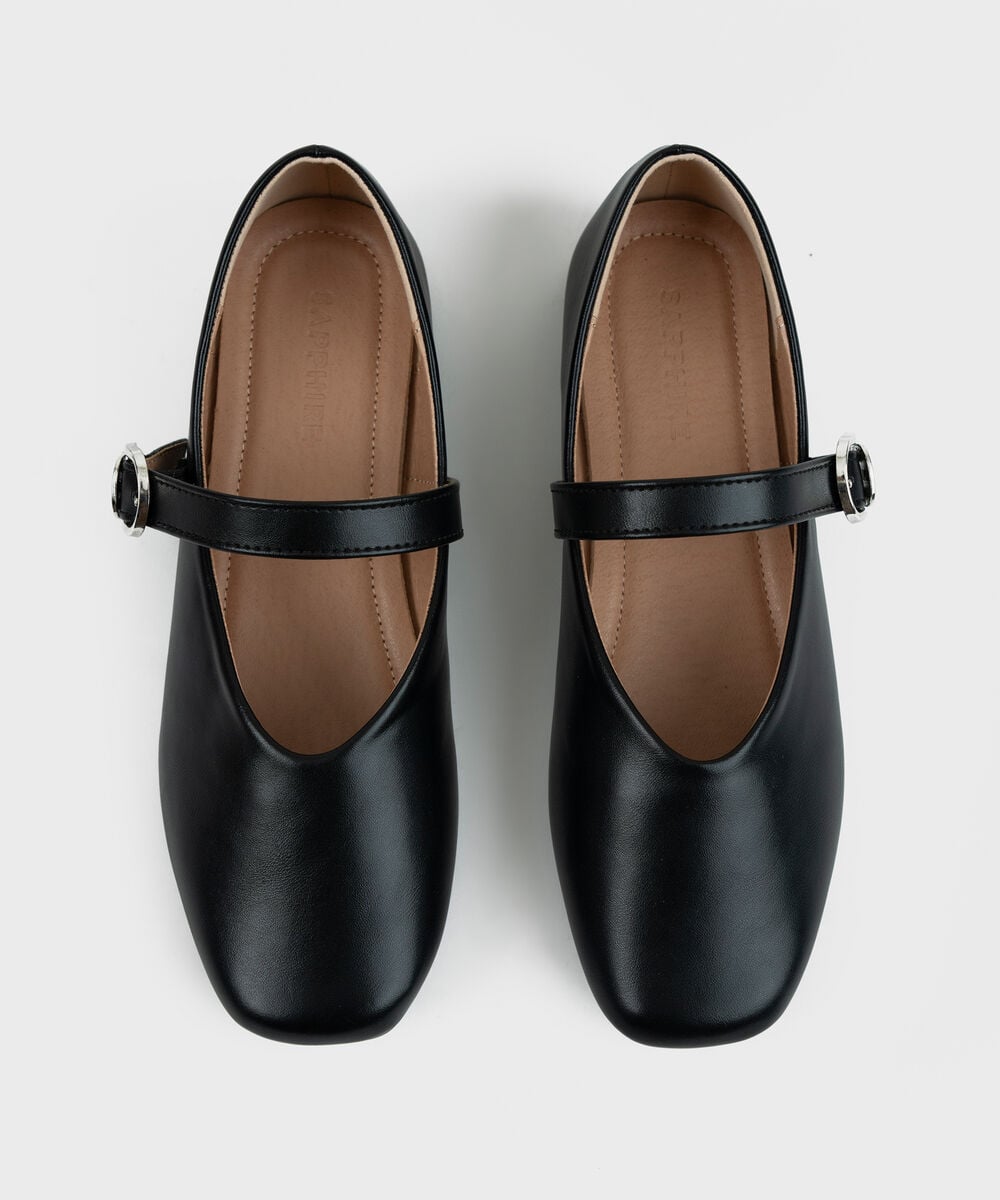 BLACK BALLERINA FLATS — Sapphire view 3