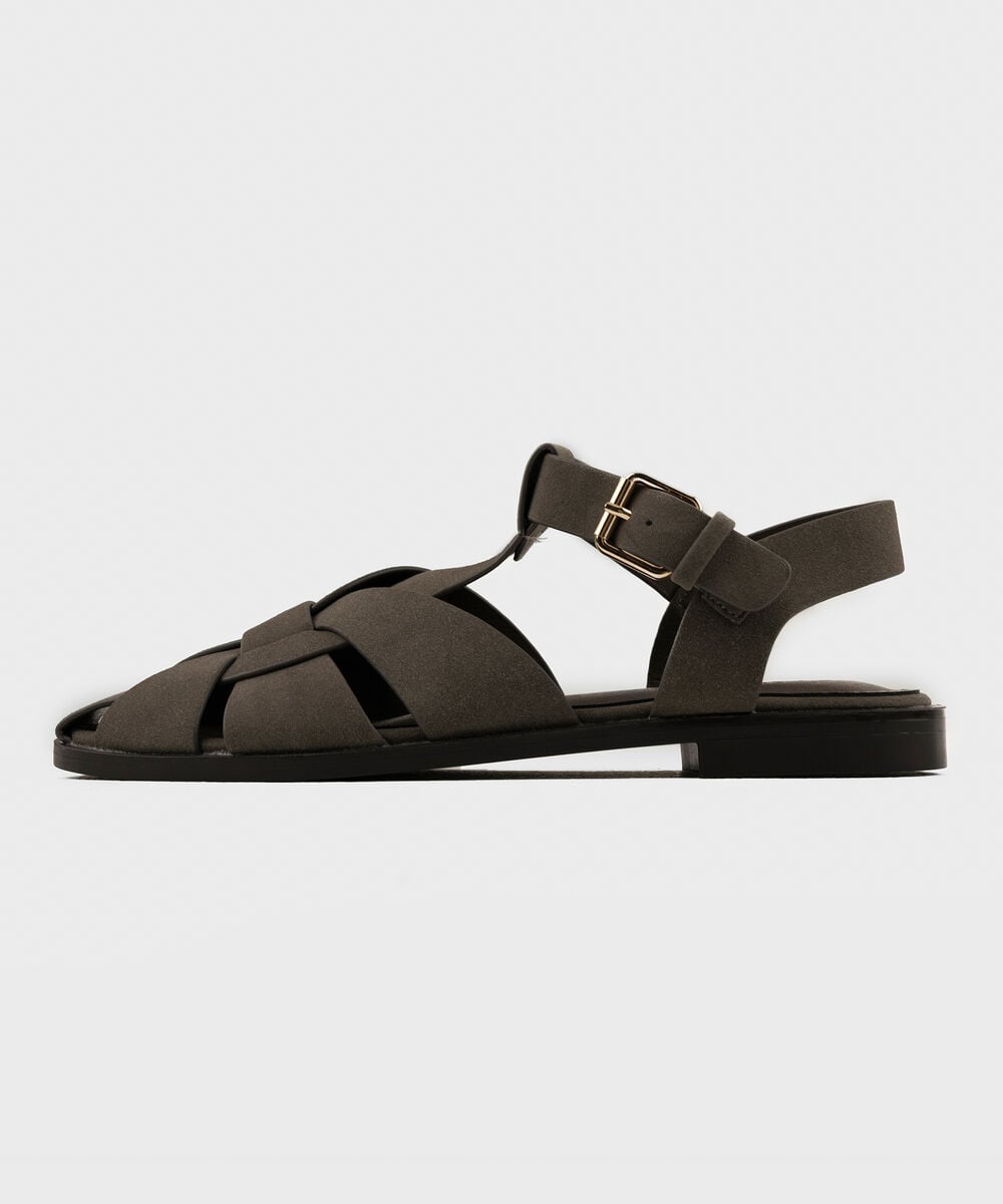 Taupe Fisherman Sandals — Sapphire