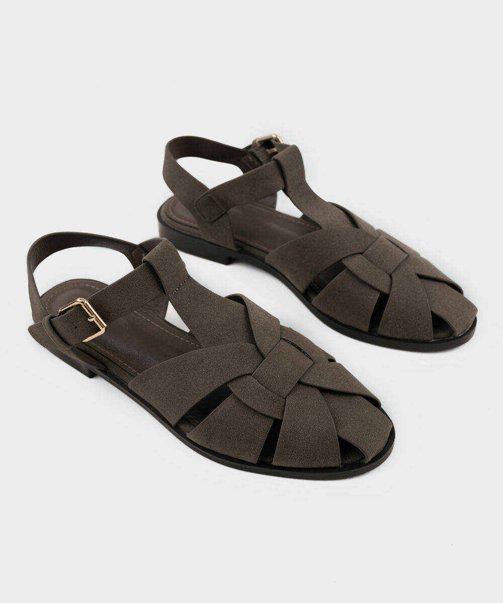 Taupe Fisherman Sandals — Sapphire view 3