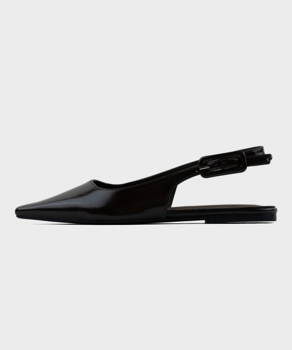 Brown Slingback Flats — Sapphire