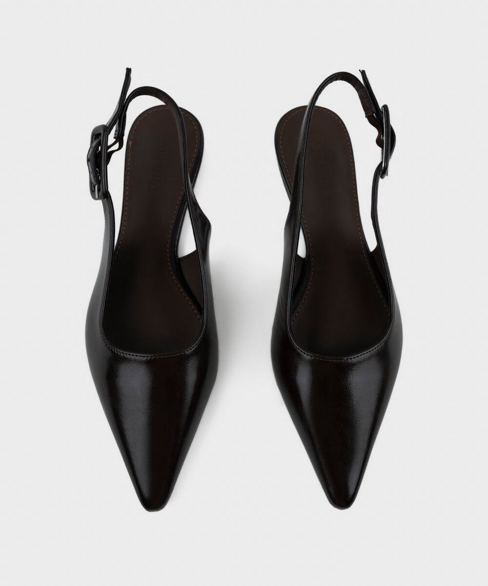Brown Slingback Flats — Sapphire view 3