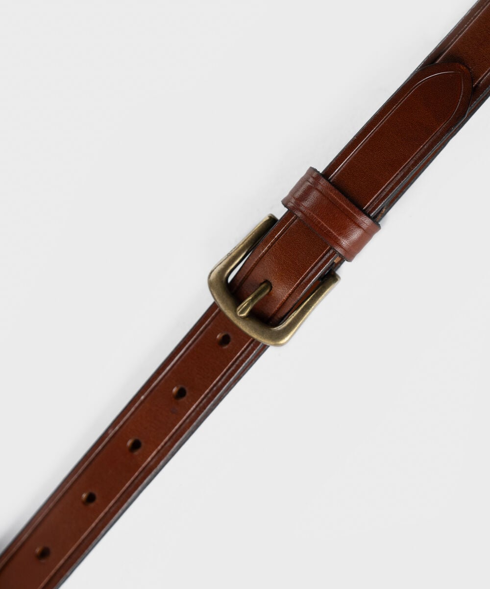 Vintage Split Leather Belt — Sapphire view 3