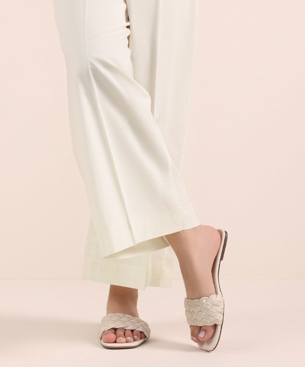 Solid Cambric Culottes — Sapphire view 3