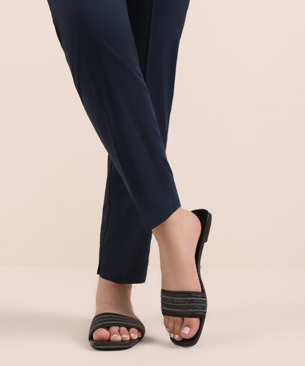 Cambric Cigarette Pants — Sapphire