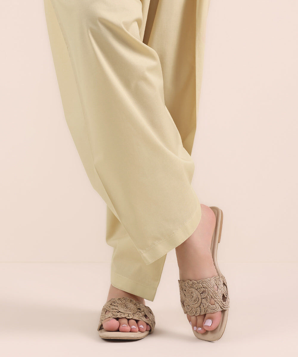 Solid Cambric Shalwar — Sapphire