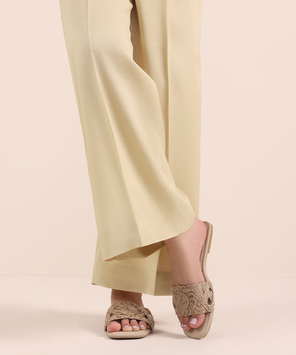 Raw Silk Culottes — Sapphire