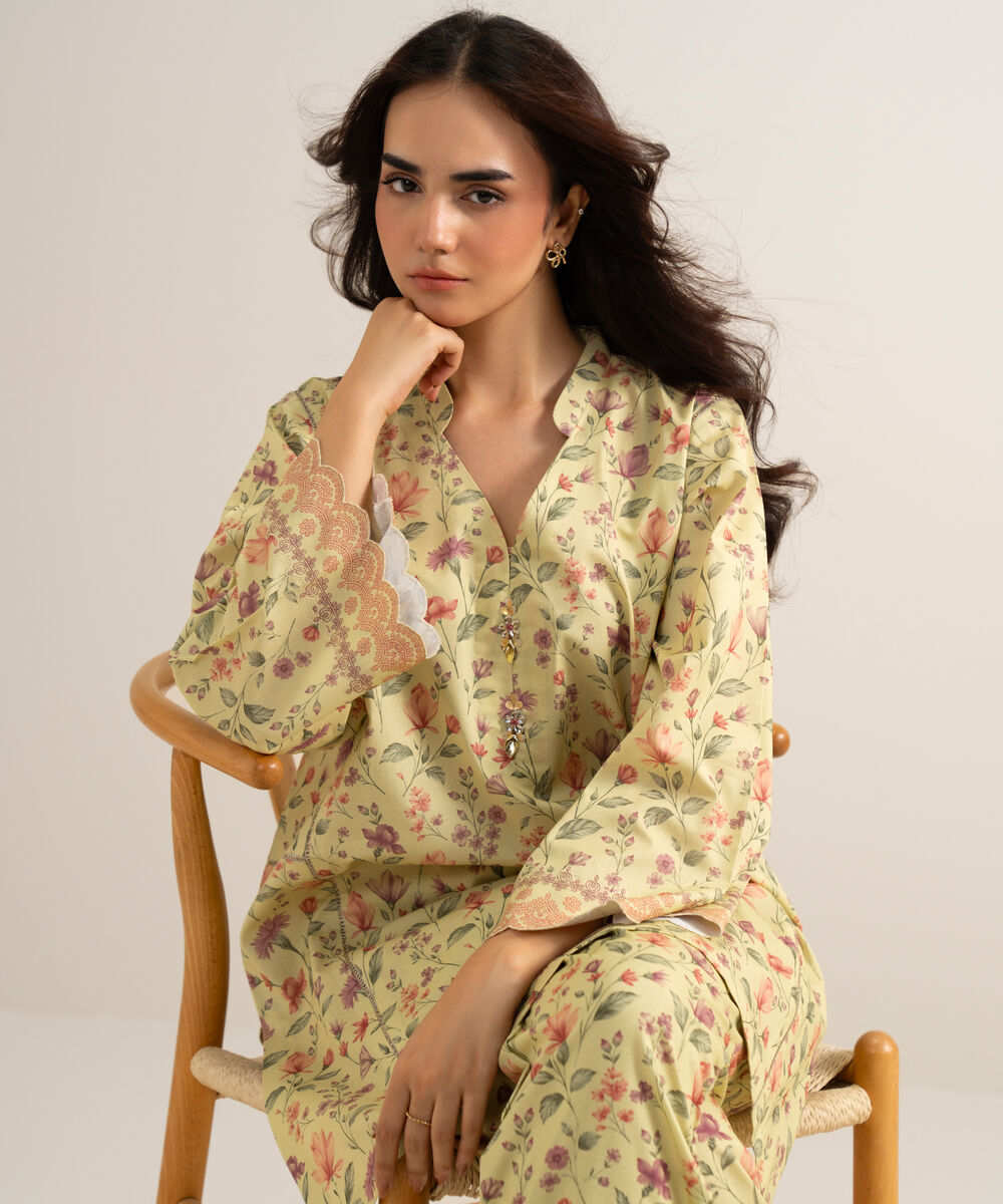 2 Piece - Printed Lawn Suit — Sapphire view 3