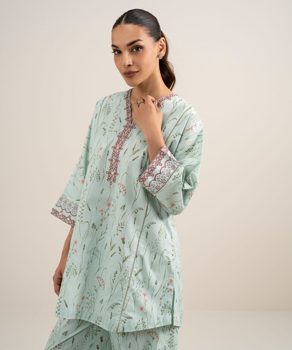2 Piece - Printed Lawn Suit โ Sapphire view 3