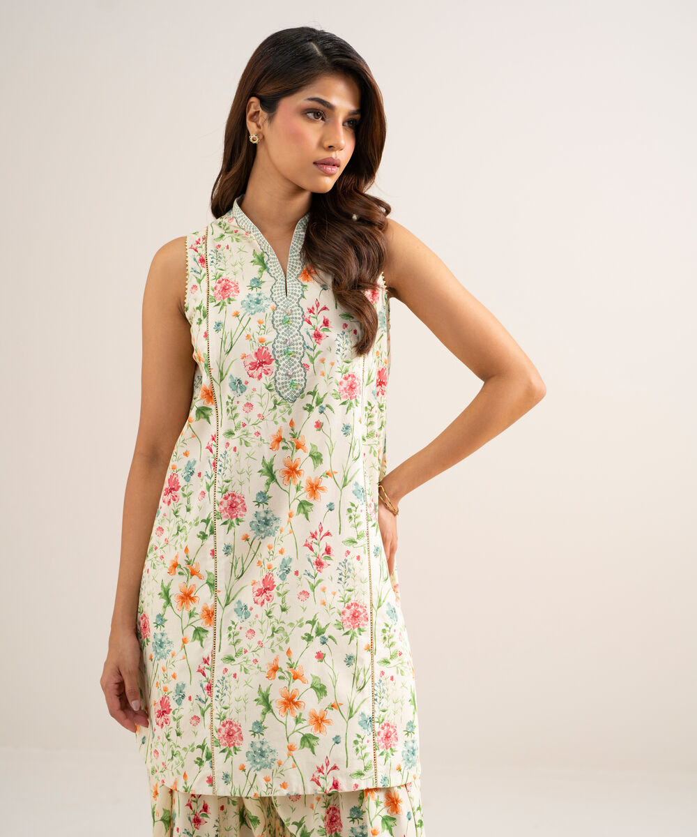 2 Piece - Printed Lawn Suit — Sapphire view 3