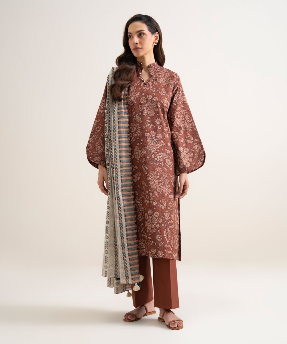 3 Piece - Printed Lawn Suit — Sapphire view 3