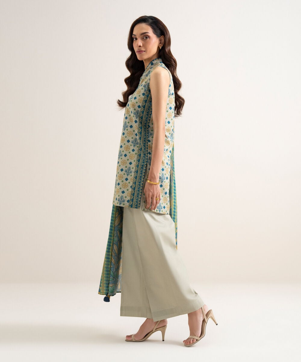 3 Piece - Printed Lawn Suit โ Sapphire view 3