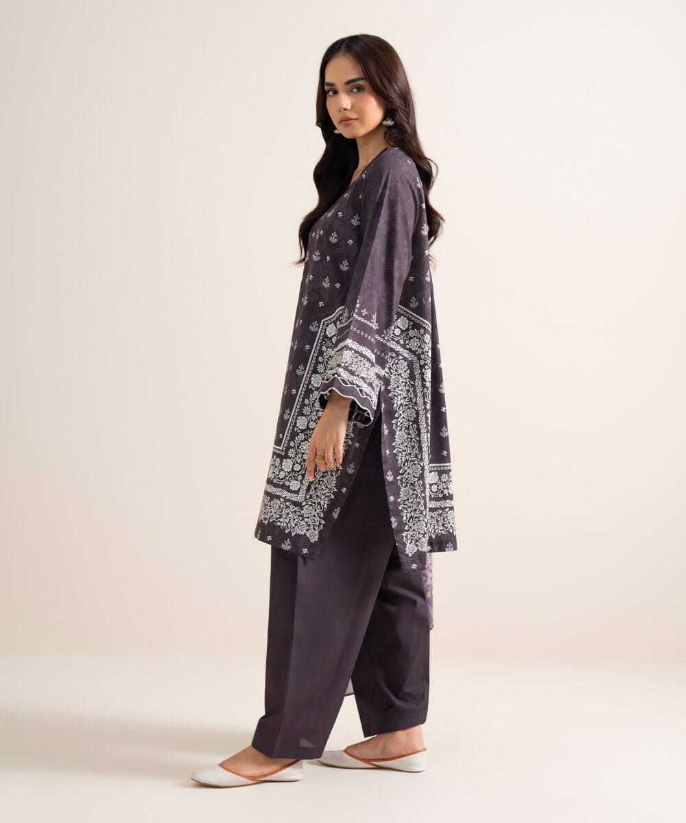 3 Piece - Printed Lawn Suit โ Sapphire view 3