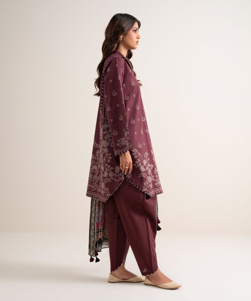 3 Piece - Printed Lawn Suit โ Sapphire view 3