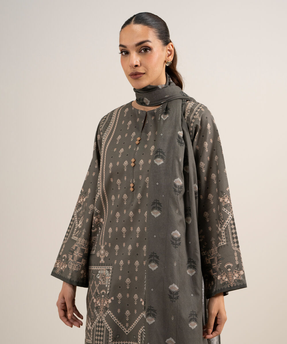 3 Piece - Printed Lawn Suit — Sapphire view 3