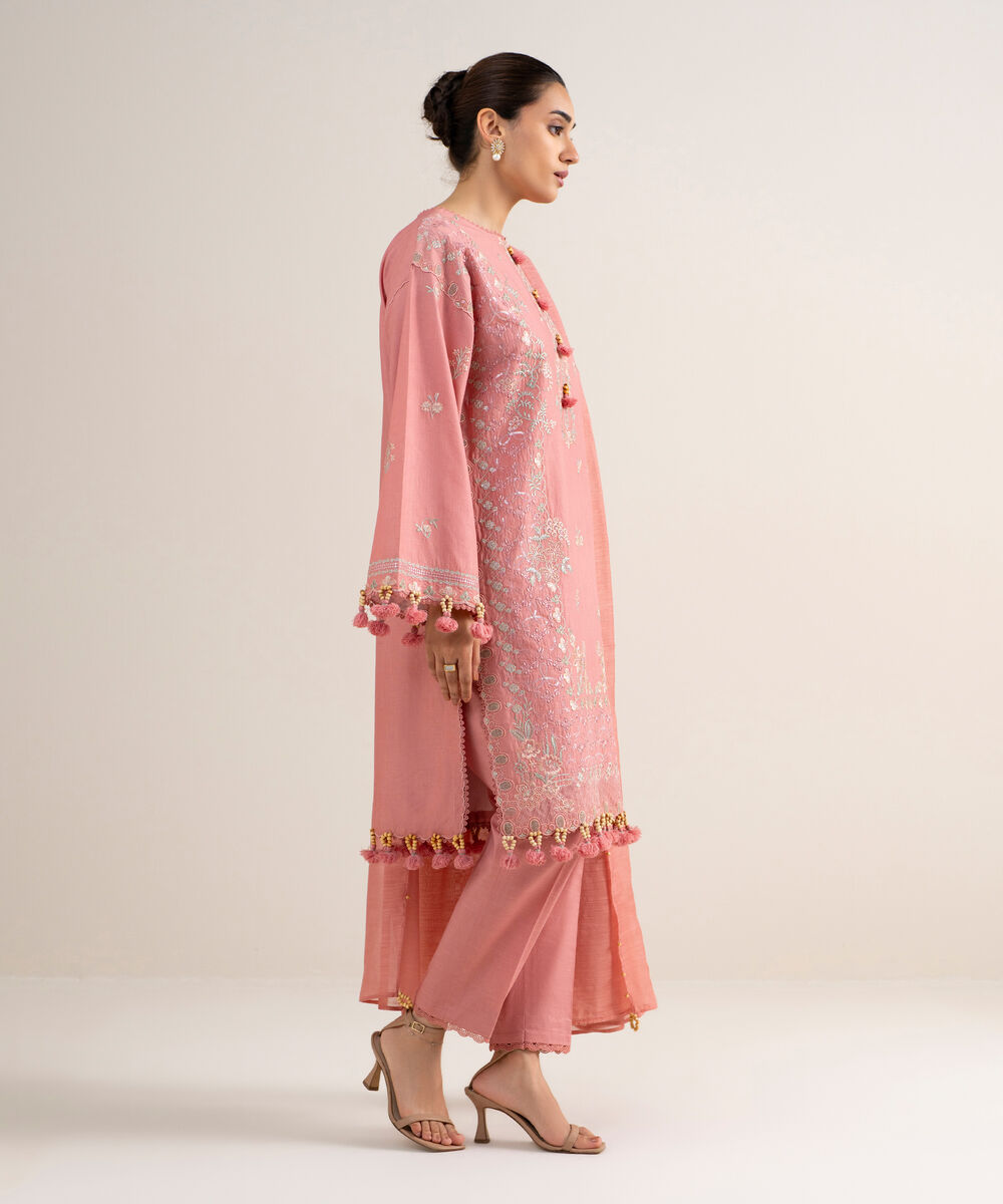 3 Piece - Embroidered Lawn Suit โ Sapphire view 3