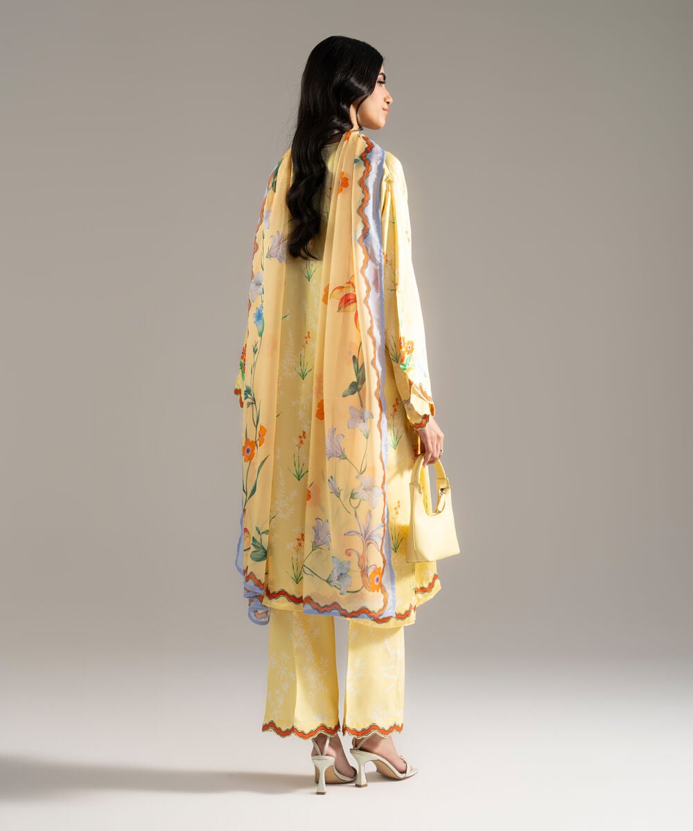3 Piece - Printed Charmeuse Suit โ Sapphire view 3