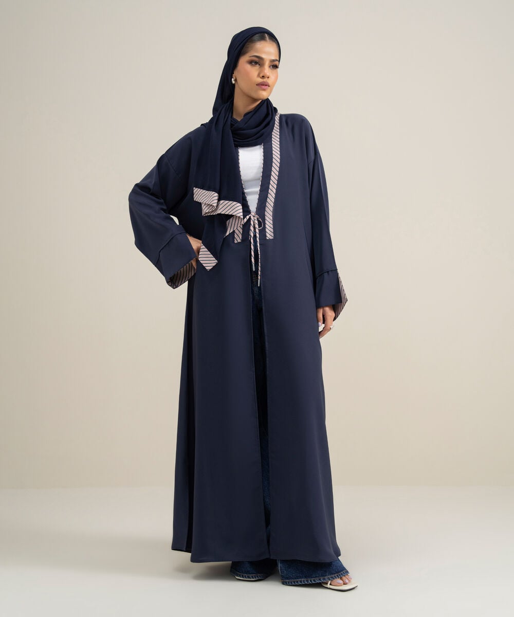 Front-Open Regular Abaya Set โ Sapphire view 3