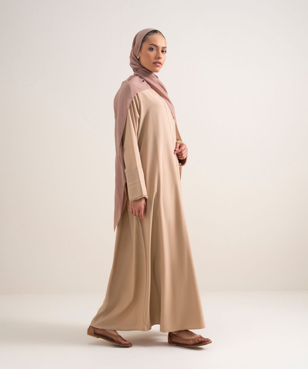 Button Through Raglan Abaya โ Sapphire view 3