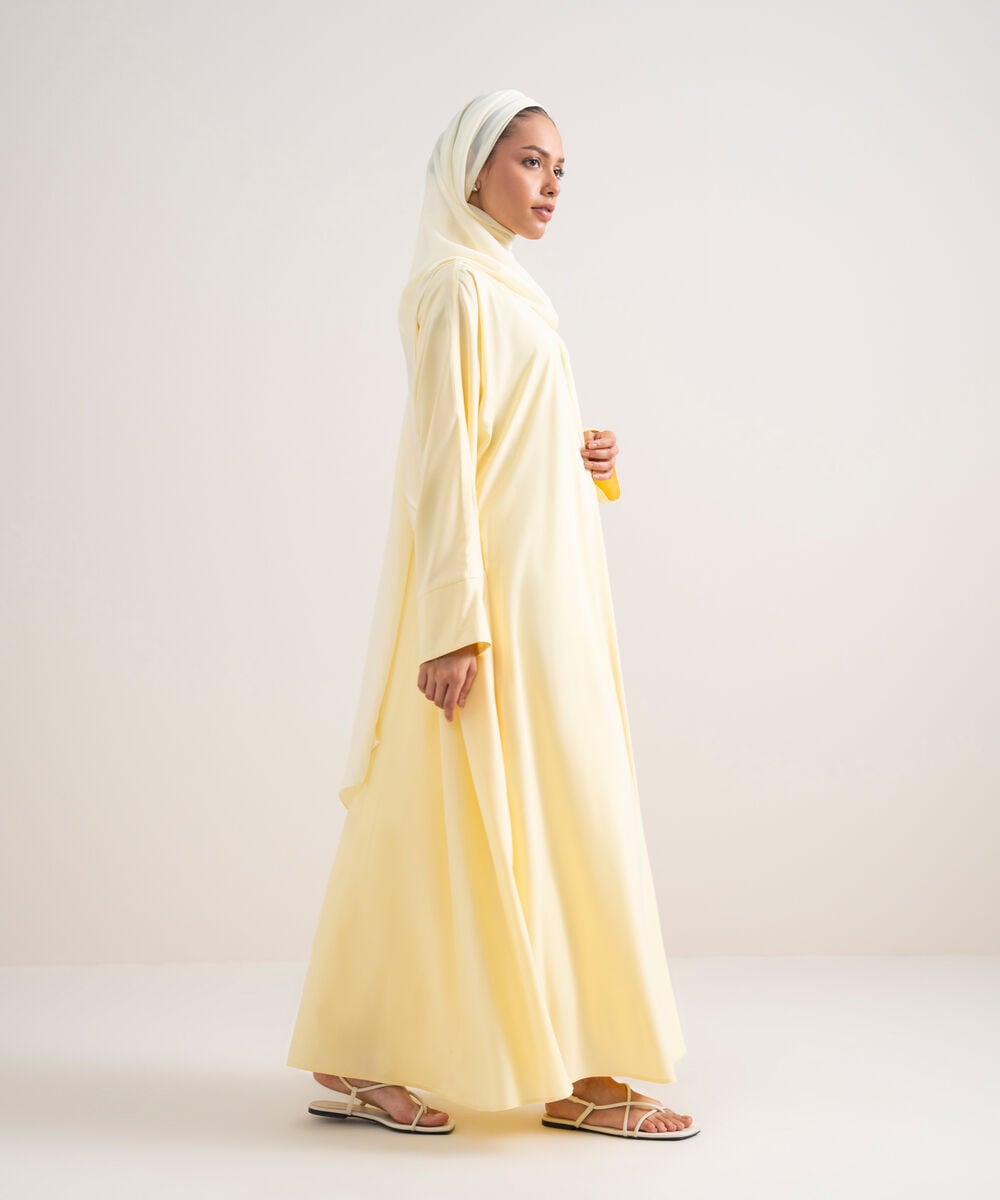 Button Through Kimono Abaya — Sapphire view 3