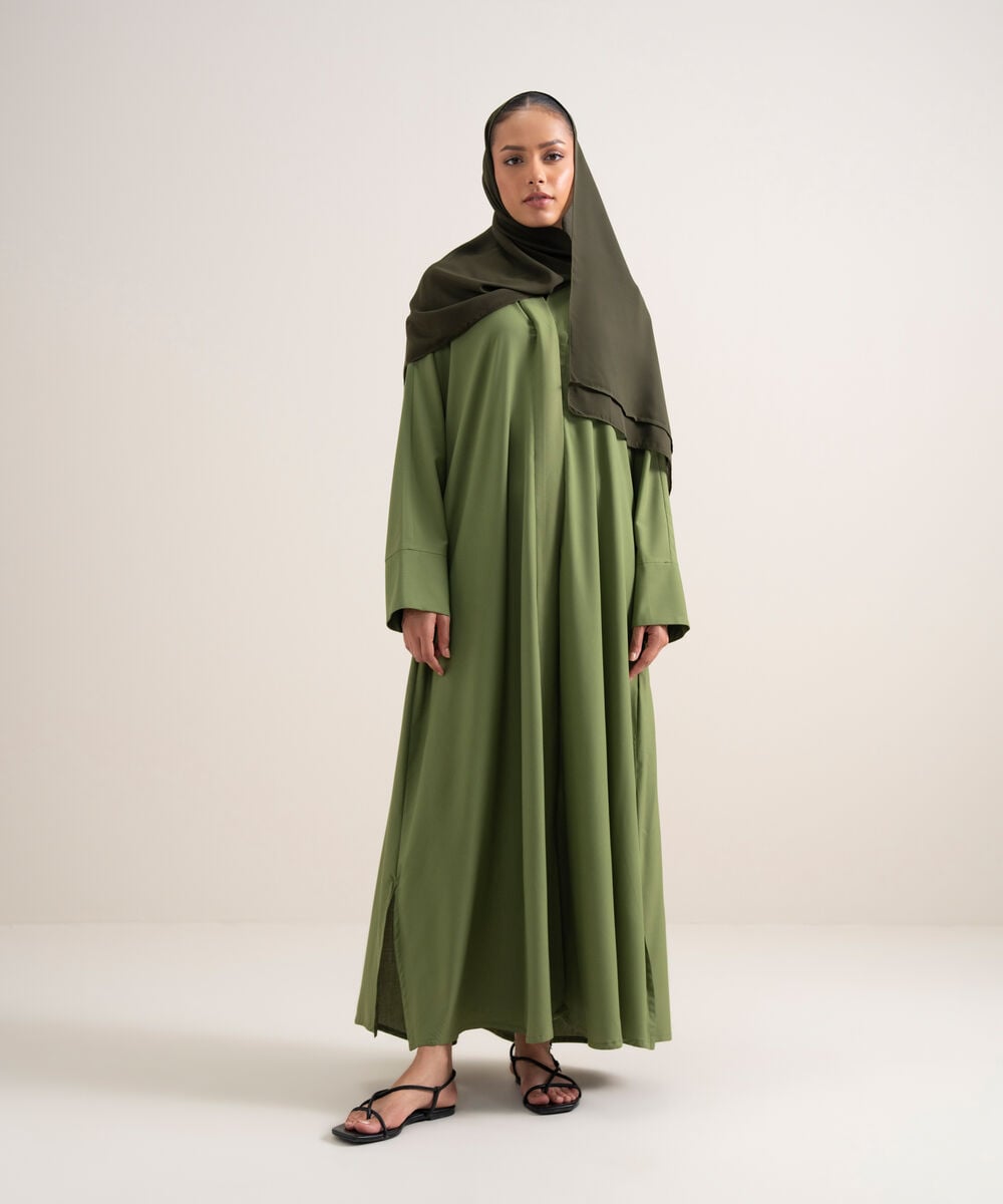Button Through Kimono Abaya — Sapphire view 3
