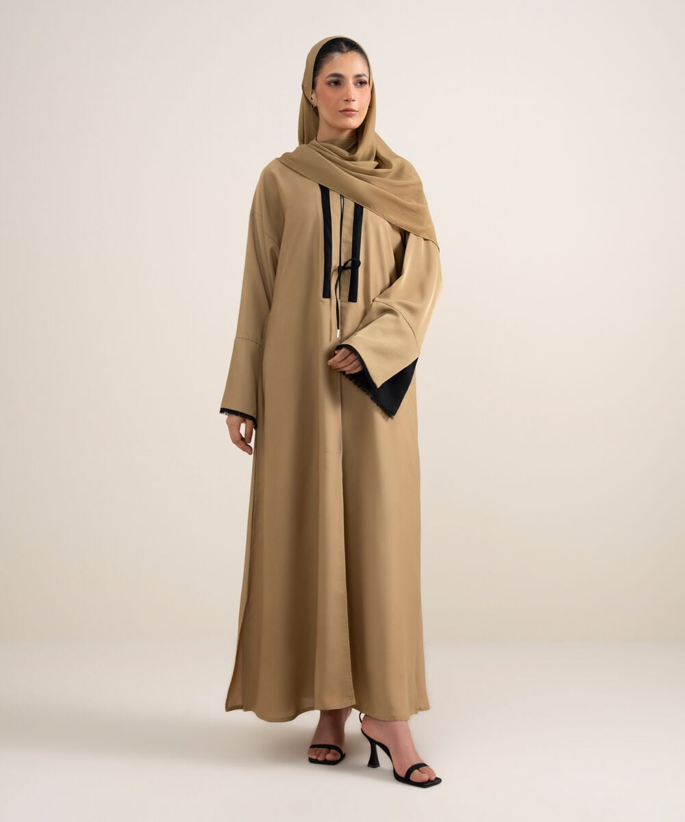 Front-Open Regular Abaya Set โ Sapphire view 3