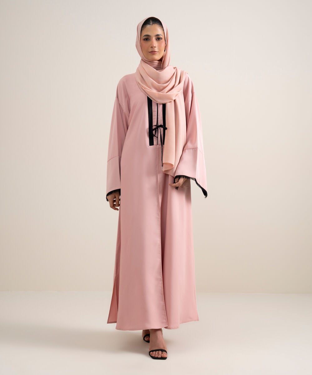 Front-Open Regular Abaya Set — Sapphire