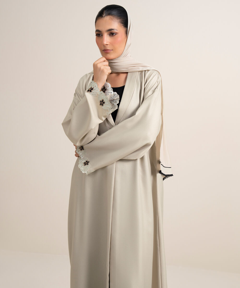 Front Open Regular Abaya Set โ Sapphire view 3