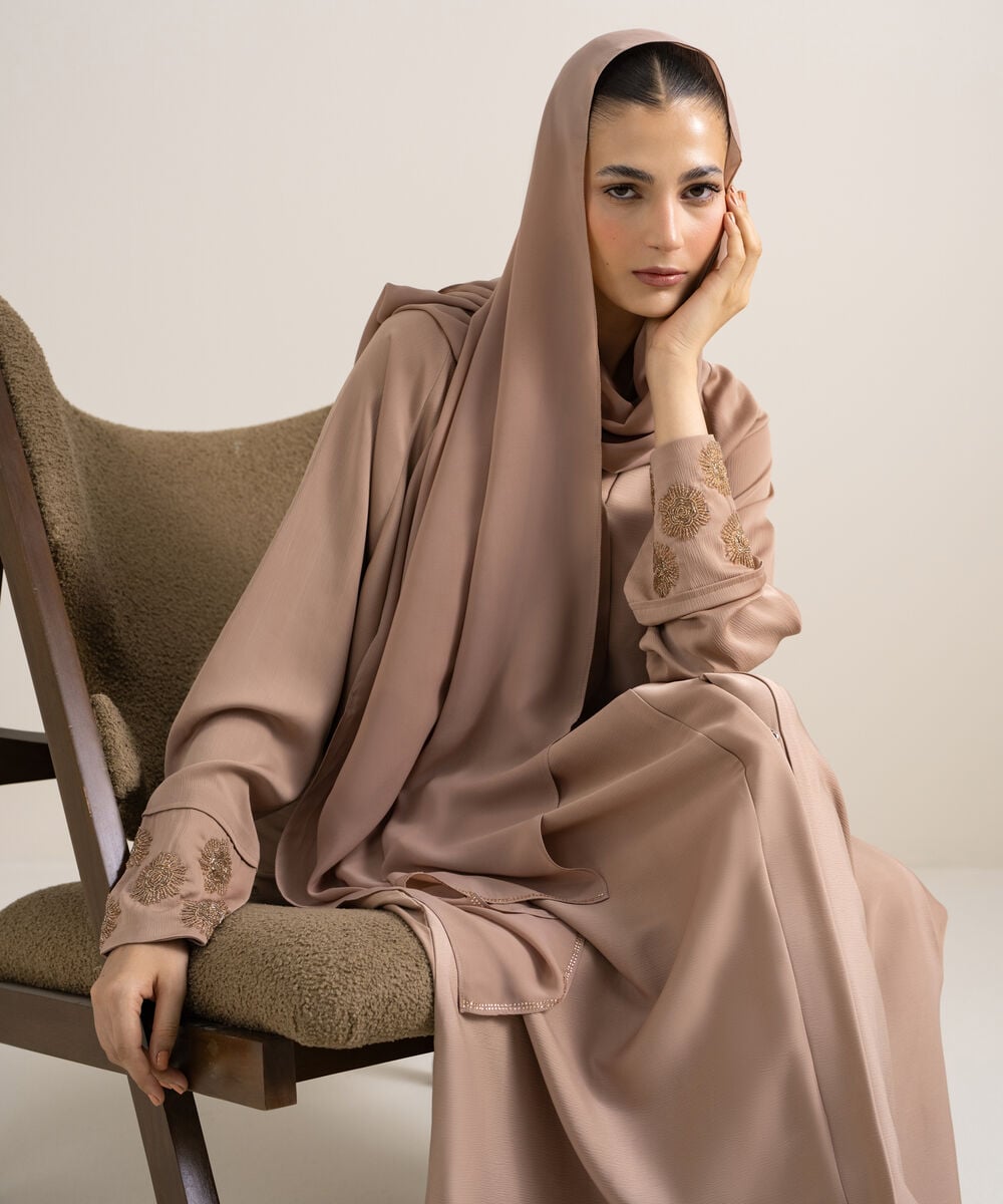 Embellished Abaya Set — Sapphire