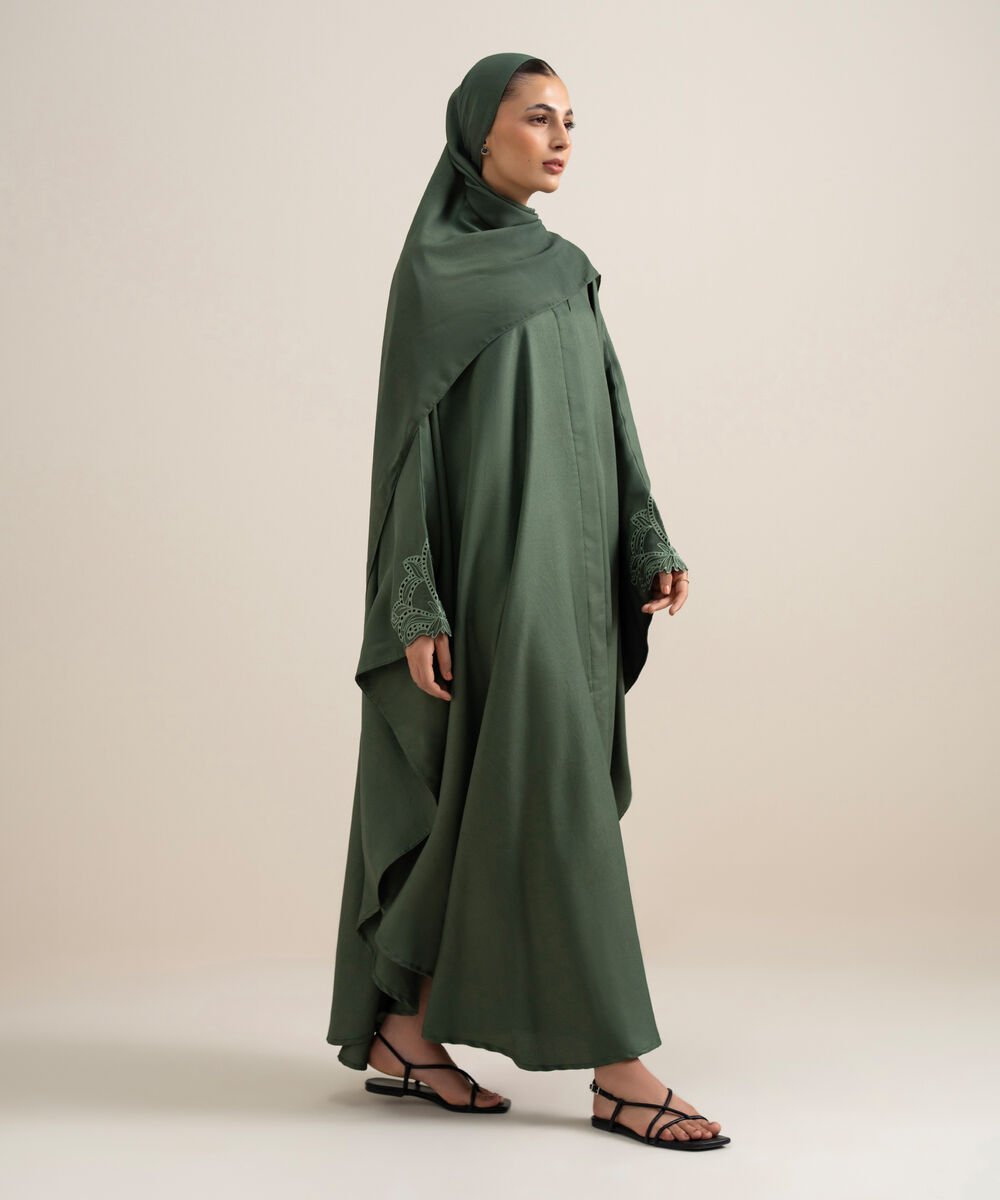 Embroidered Kaftan Abaya Set โ Sapphire view 3