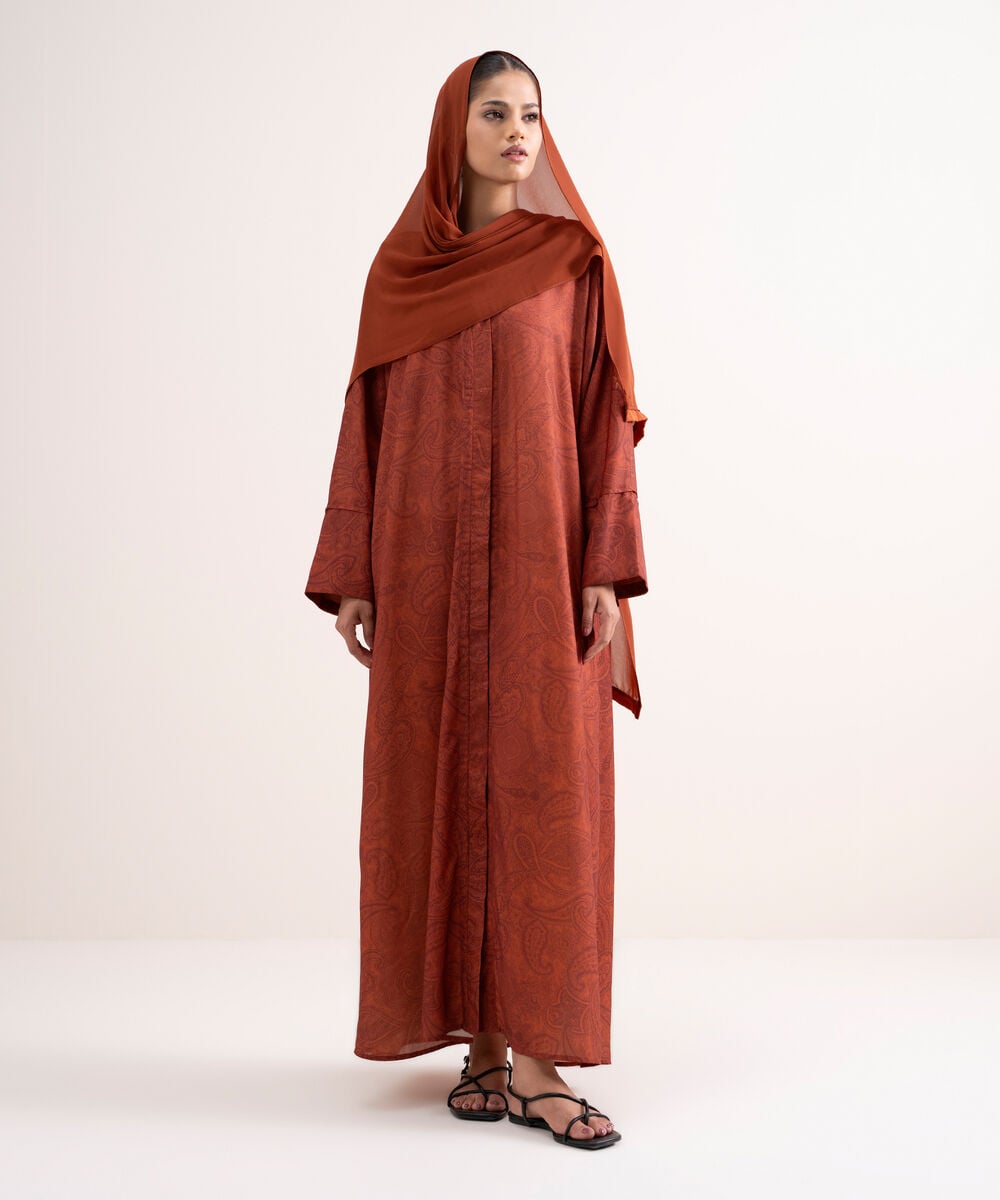 Printed Abaya Set — Sapphire
