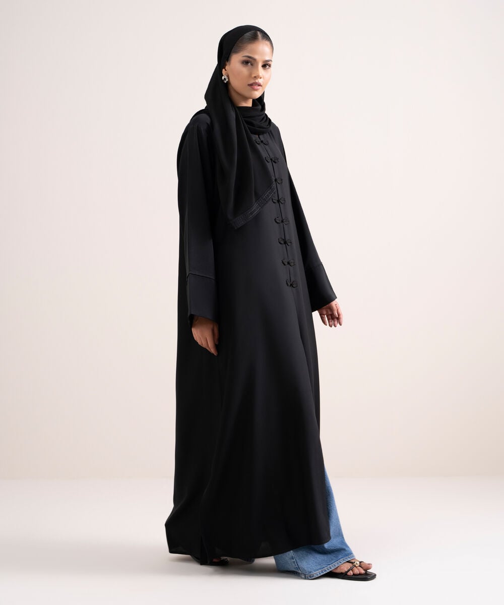 Front Open Abaya Set โ Sapphire view 3