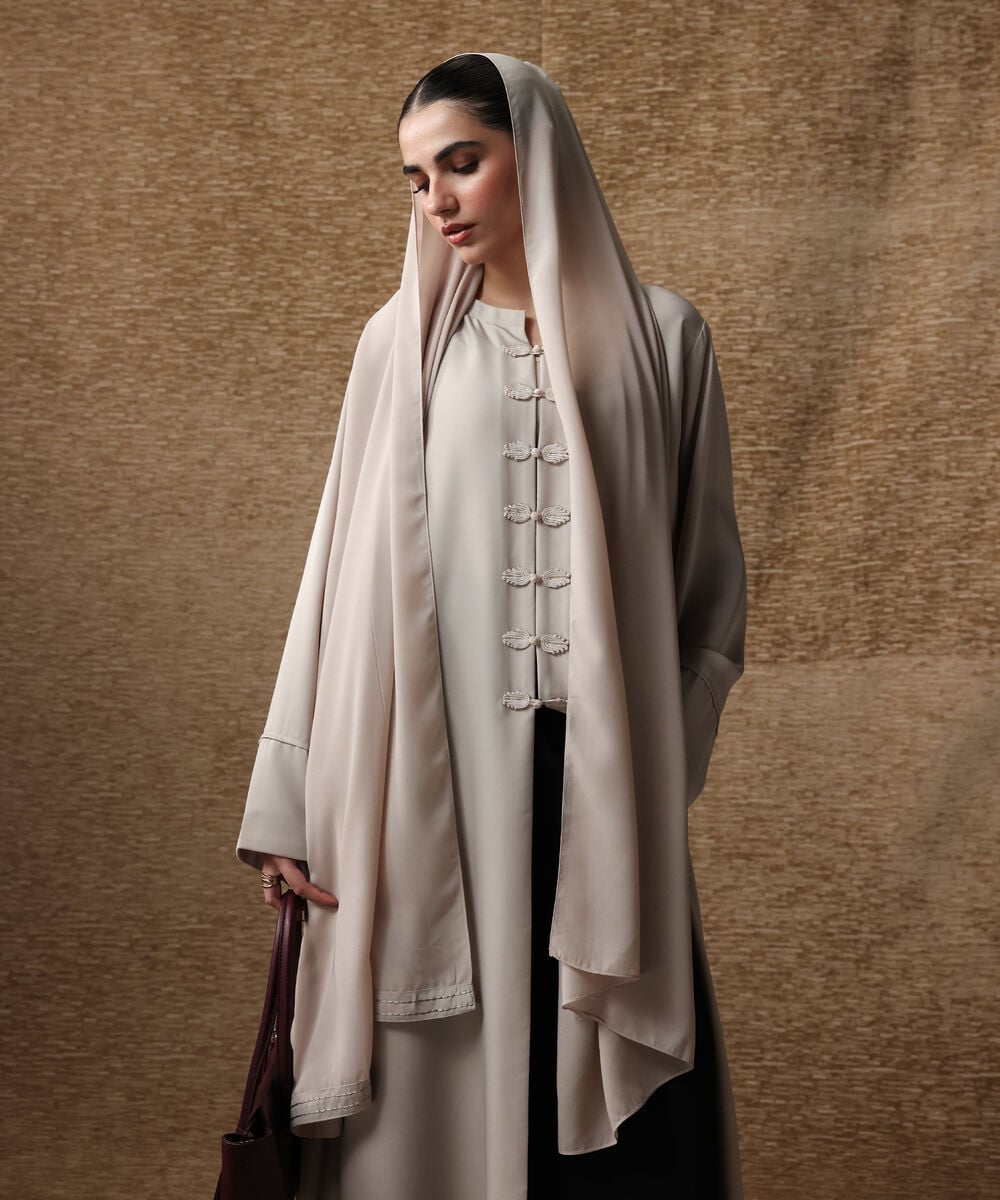 Front Open Abaya Set โ Sapphire view 3