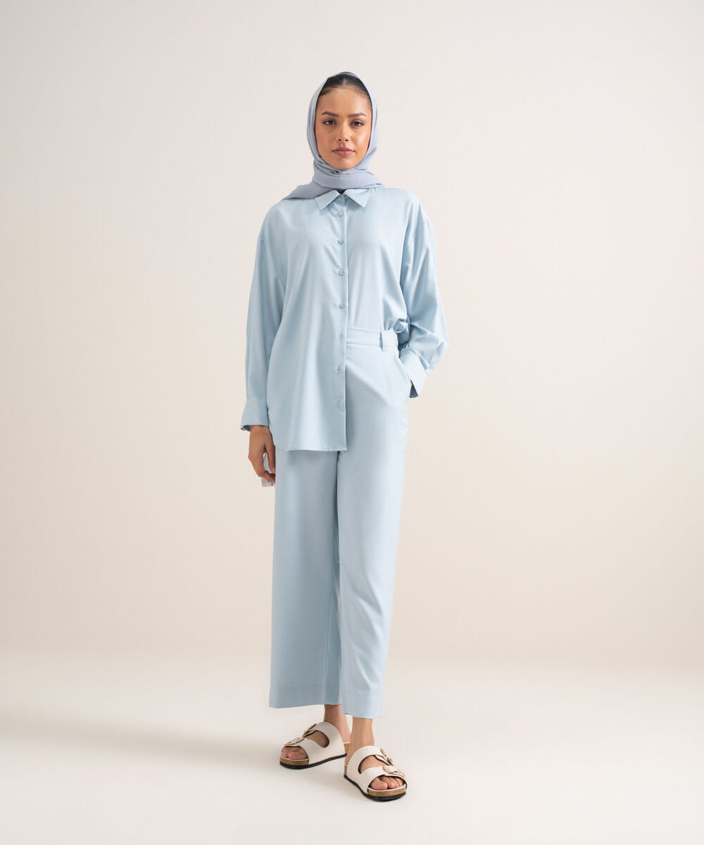Straight-Leg Pants — Sapphire