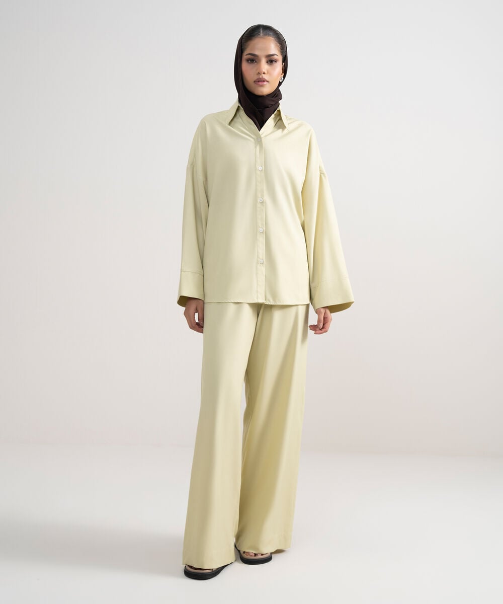 Oversize Button Down Shirt โ Sapphire view 3
