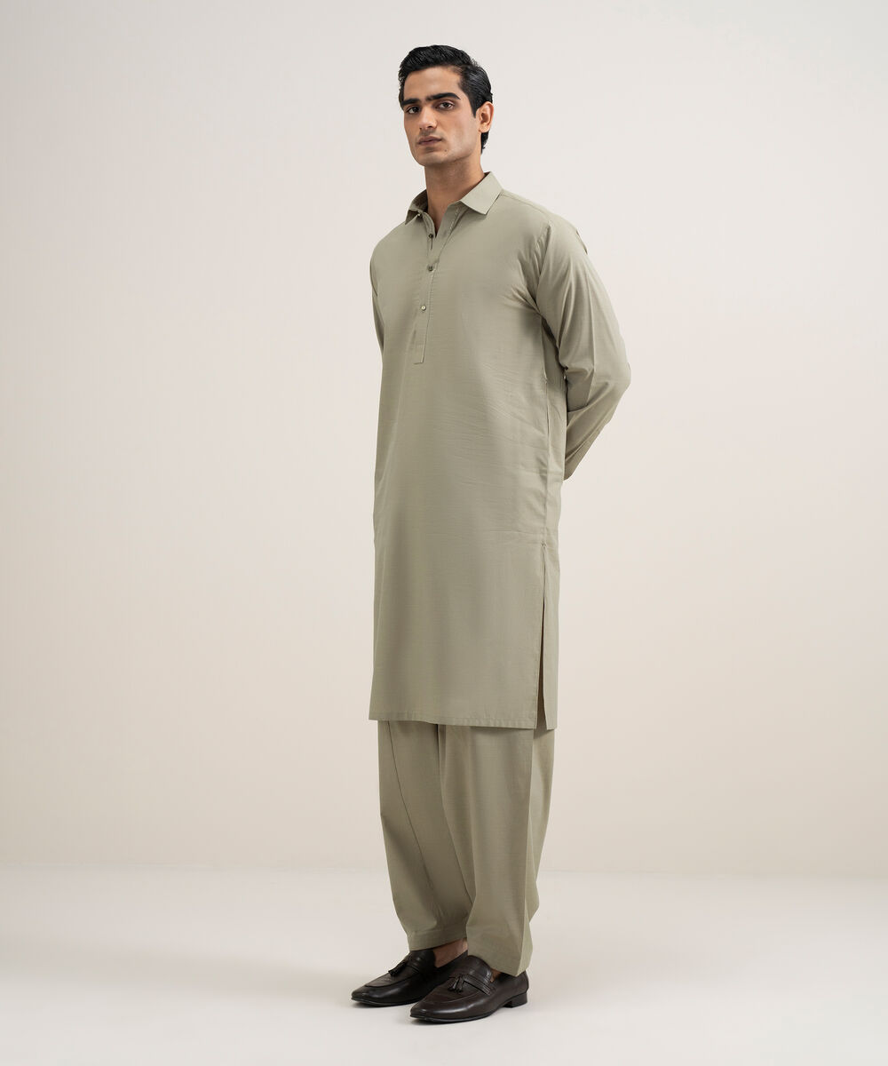 Embroidered Yarn Dyed Suit โ Sapphire view 3