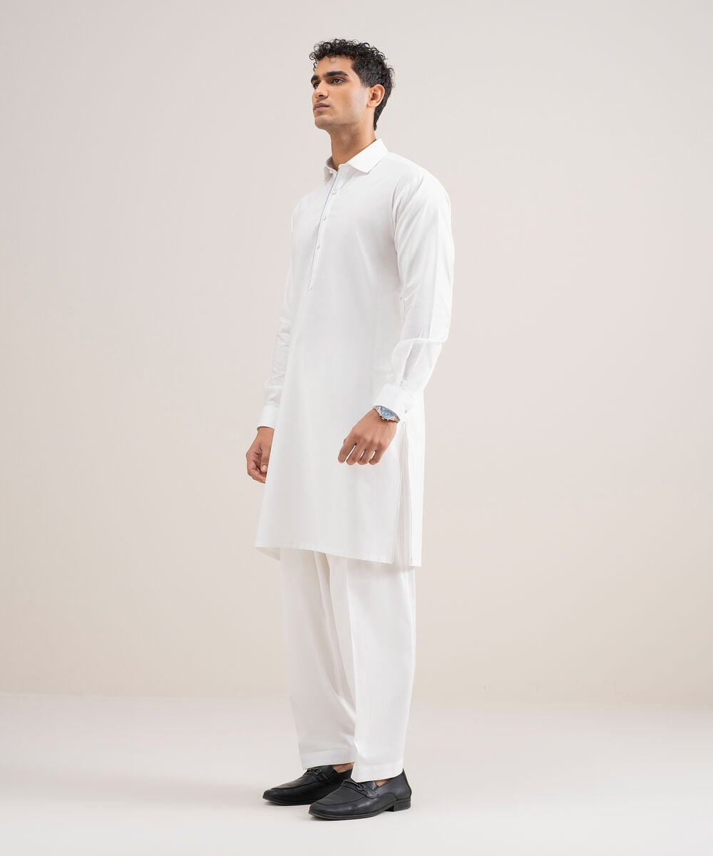 Premium Cotton Dobby Suit — Sapphire view 3