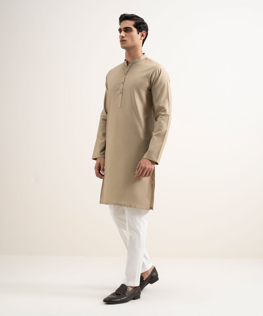Cotton Jacquard Kurta — Sapphire view 3