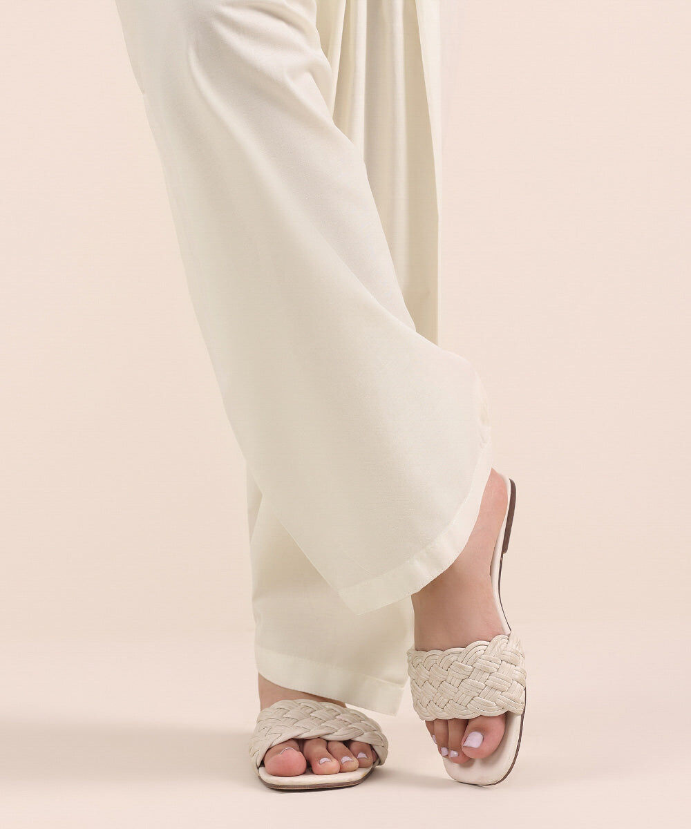 Solid Cambric Shalwar — Sapphire