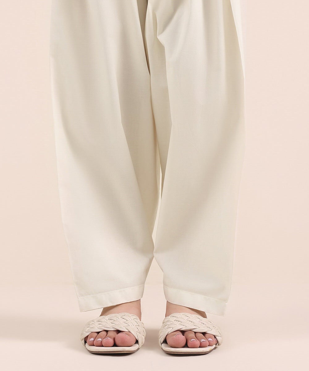 Solid Cambric Shalwar โ Sapphire view 3