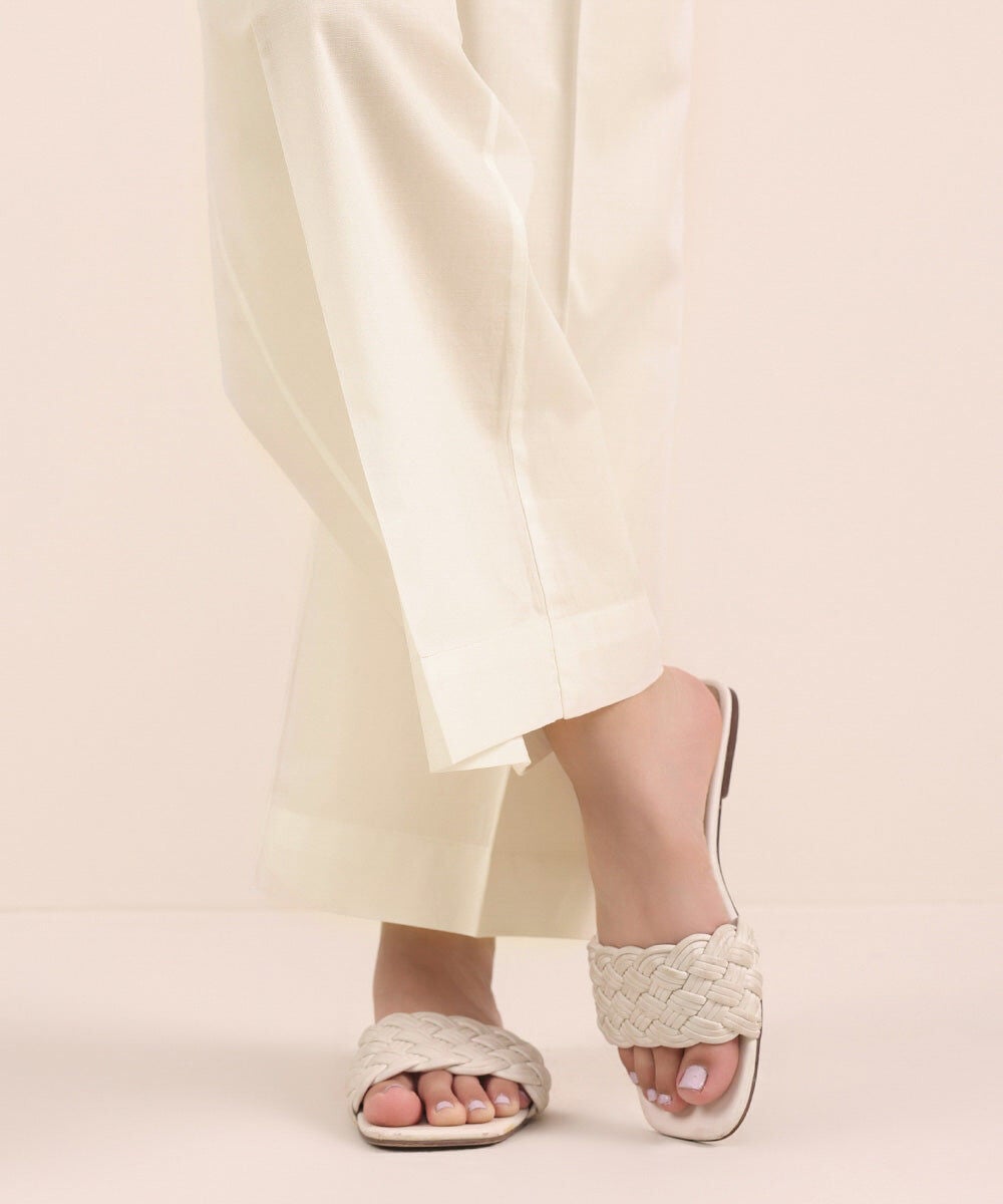 Solid Cambric Culottes โ Sapphire view 3