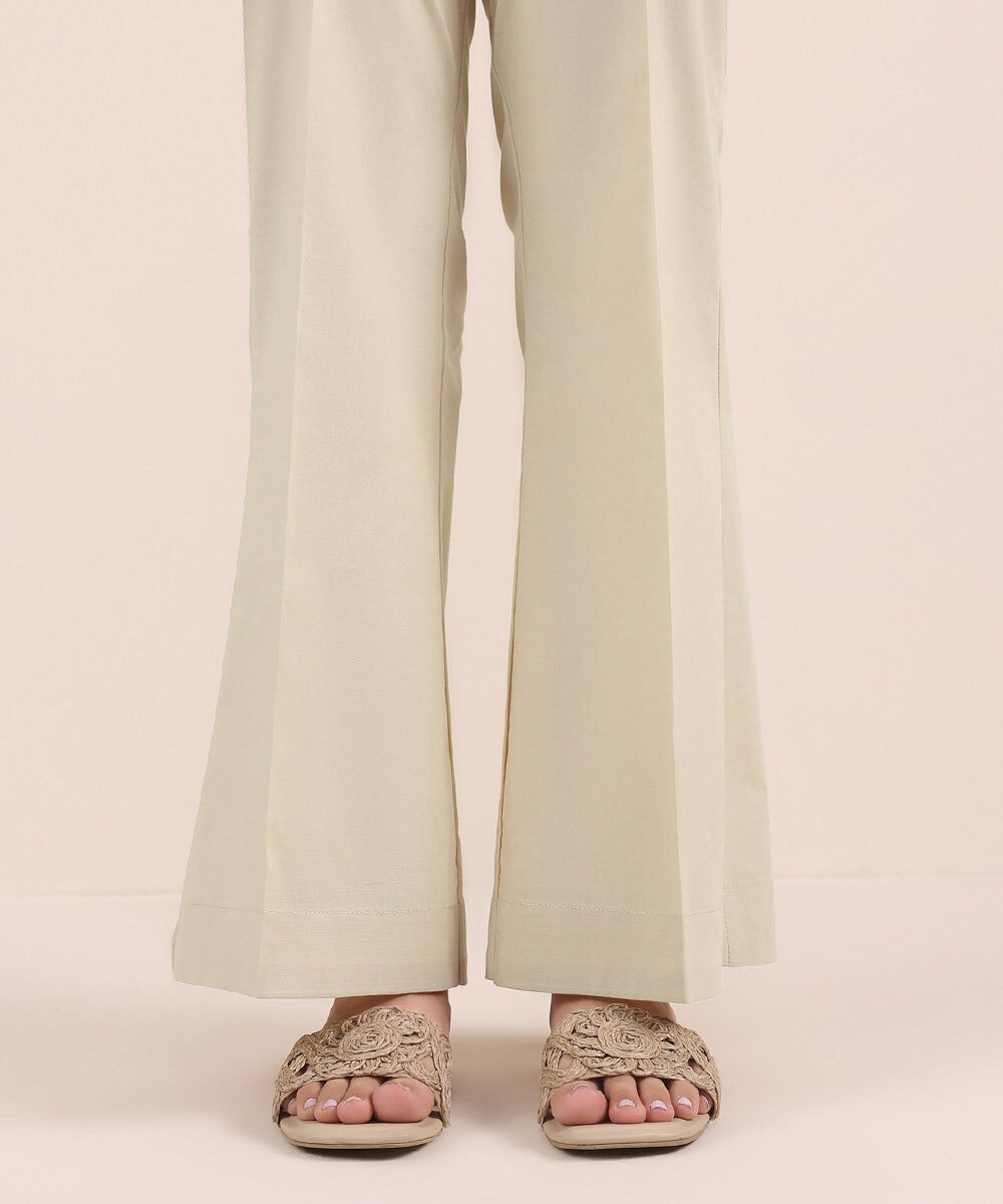 Solid Cambric Boot-Cut Pants โ Sapphire view 3