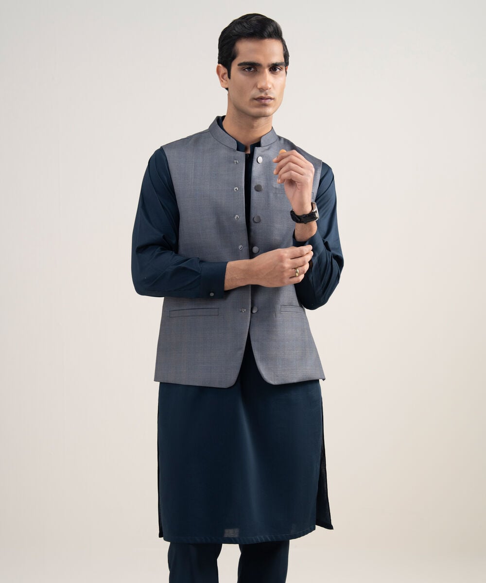 Premium Suiting Waistcoat — Sapphire