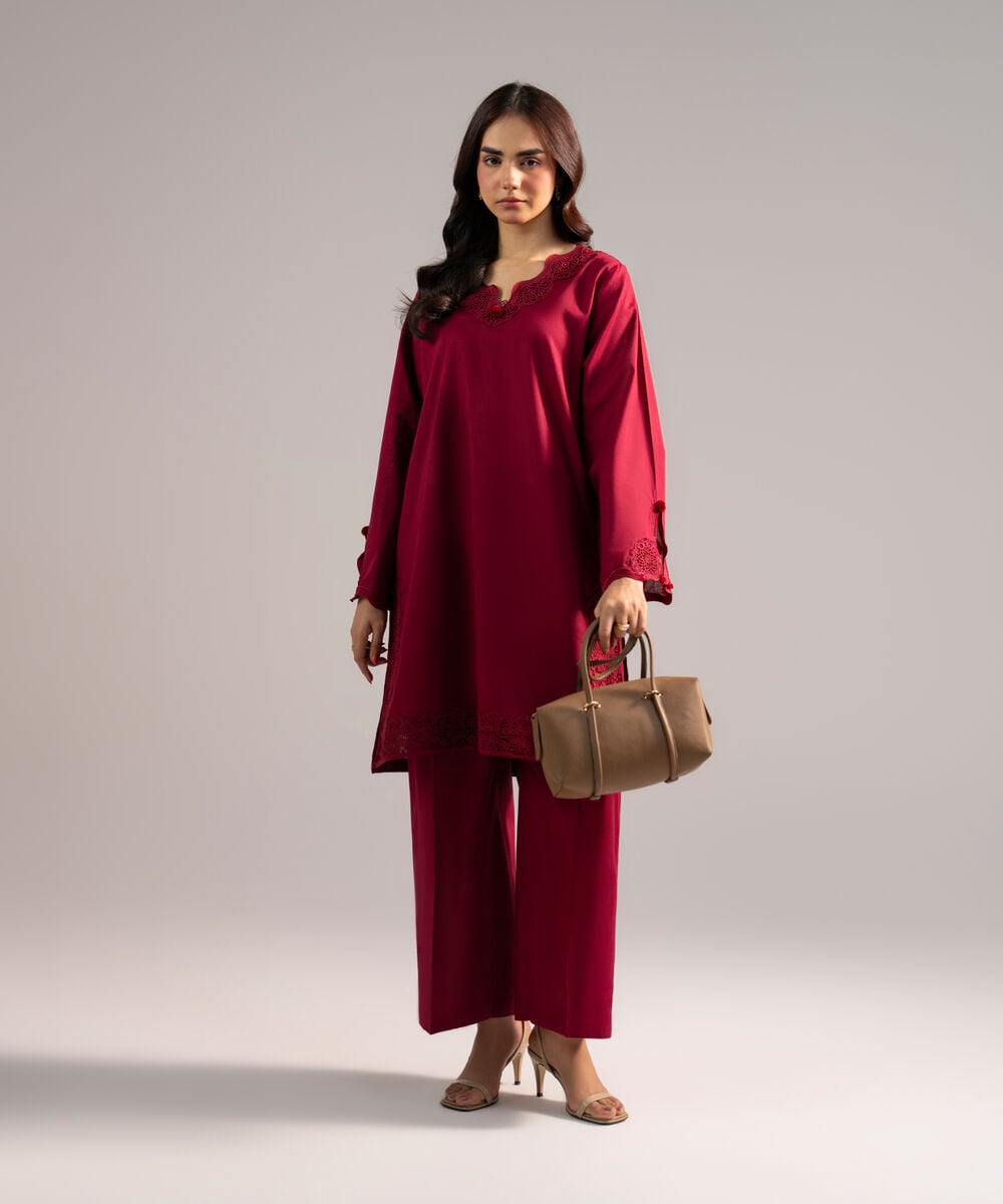 Solid Crosshatch Culottes — Sapphire