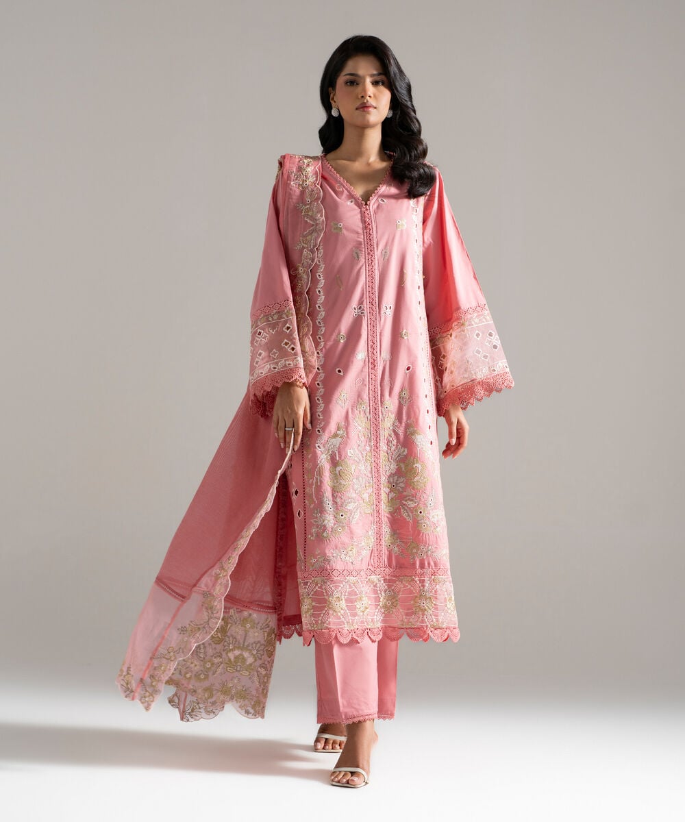 2 Piece - Embroidered Lawn Suit โ Sapphire view 3