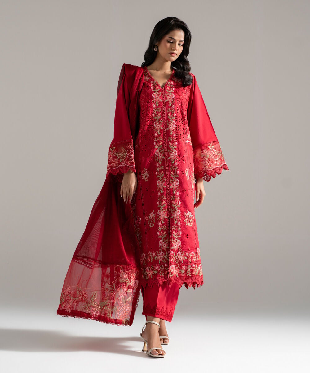 2 Piece - Embroidered Lawn Suit โ Sapphire view 3